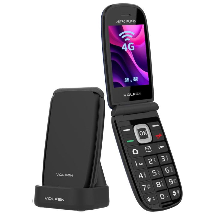 Telemóvel Volfen Astro Flip 4G preto