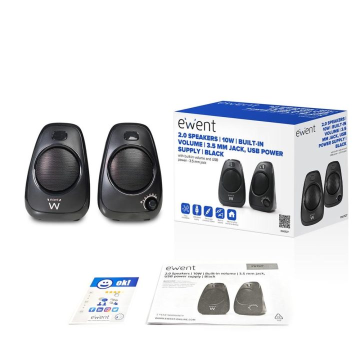 Ewent EW3527 Wired Speaker Black 6 W