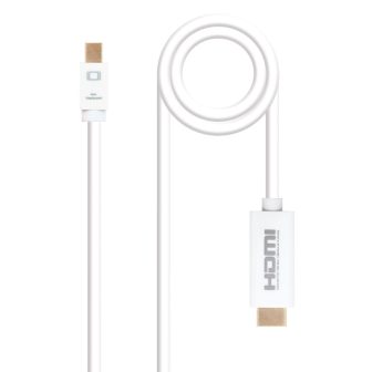 Nanocable Mini DP to HDMI Converter Cable, Mini DP/M - HDMI/M, White…