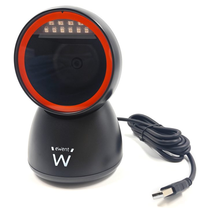 Ewent EW3450 Barcode Scanner Fixed 1D/2D Barcode Scanner CMOS Black