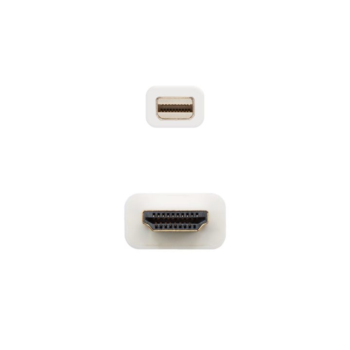 Nanocable Mini DP to HDMI Converter Cable, Mini DP/M - HDMI/M, White…