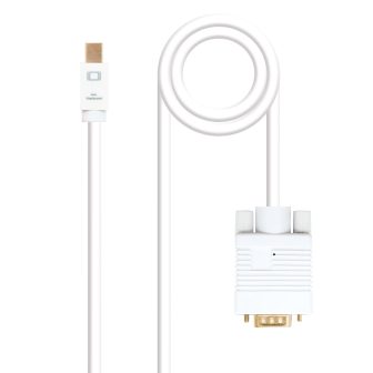 Nanocable Cable conversor Mini DP a VGA, Mini DP/M - VGA/M, Blanco…