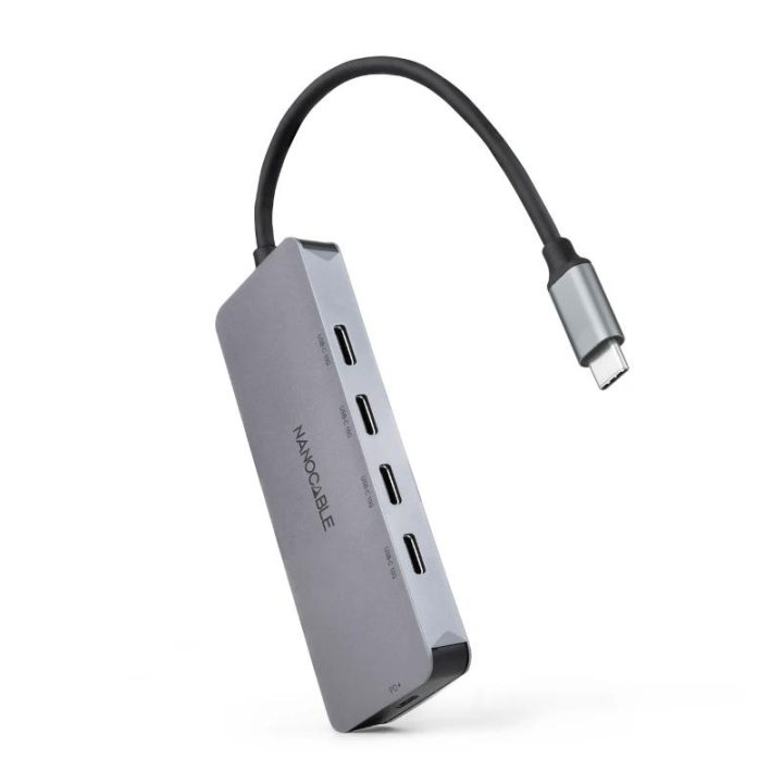 Nanocable Hub USB-C macho a 4 x USB-C hembra + USB-C PD 100W…
