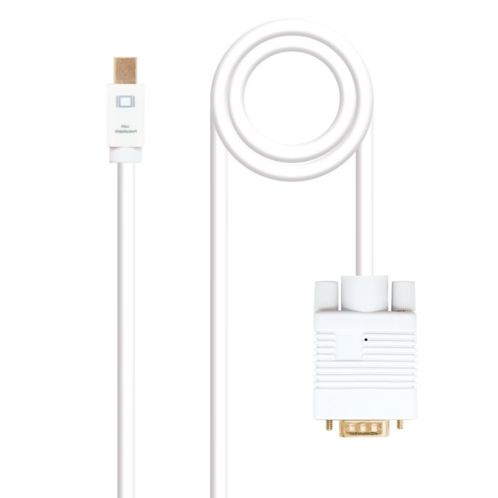 Nanocable Cable conversor Mini DP a VGA, Mini DP/M - VGA/M, Blanco…