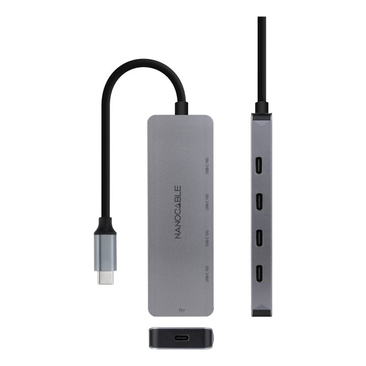 Nanocable Hub USB-C macho a 4 x USB-C hembra + USB-C PD 100W…
