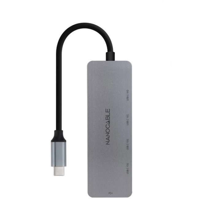 Nanocable Hub USB-C macho a 4 x USB-C hembra + USB-C PD 100W…