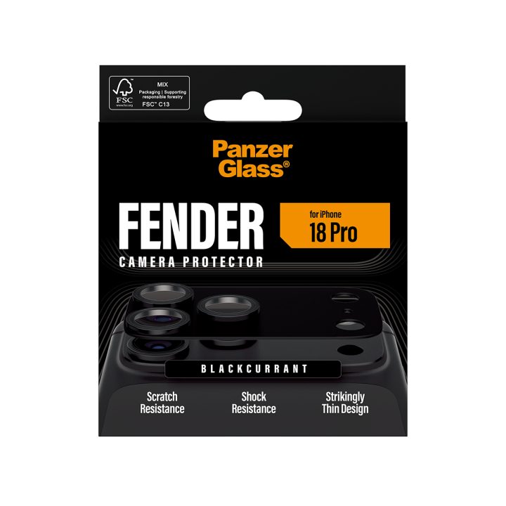 PanzerGlass ® Fender Camera Lens Protector Blackcurrant iPhone 18 Pro…