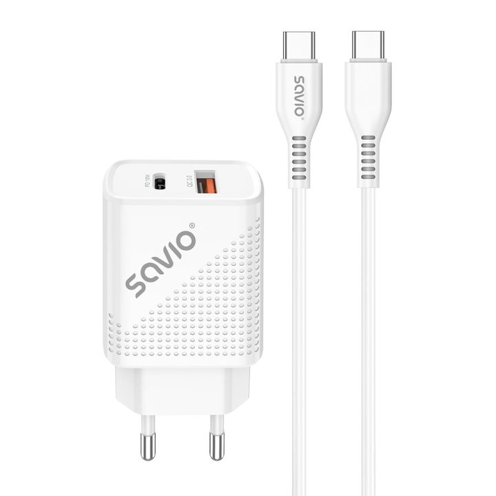Carregador Savio LA-05 dual 18W USB 3.0 + cabo (SAVLA-05)