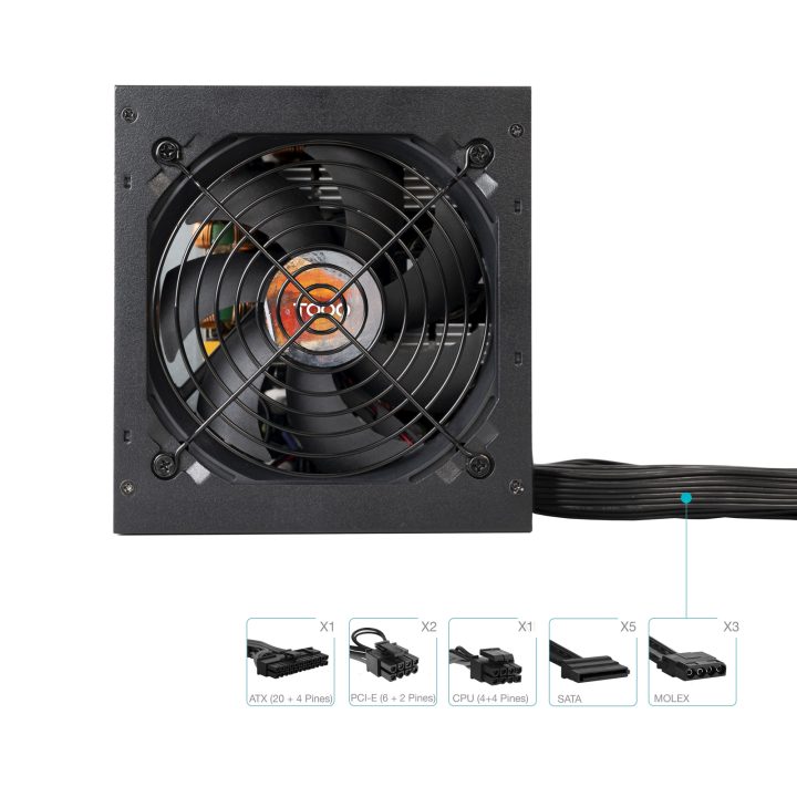 TooQ ATX Power Supply 650W APFC 80Plus Bronze