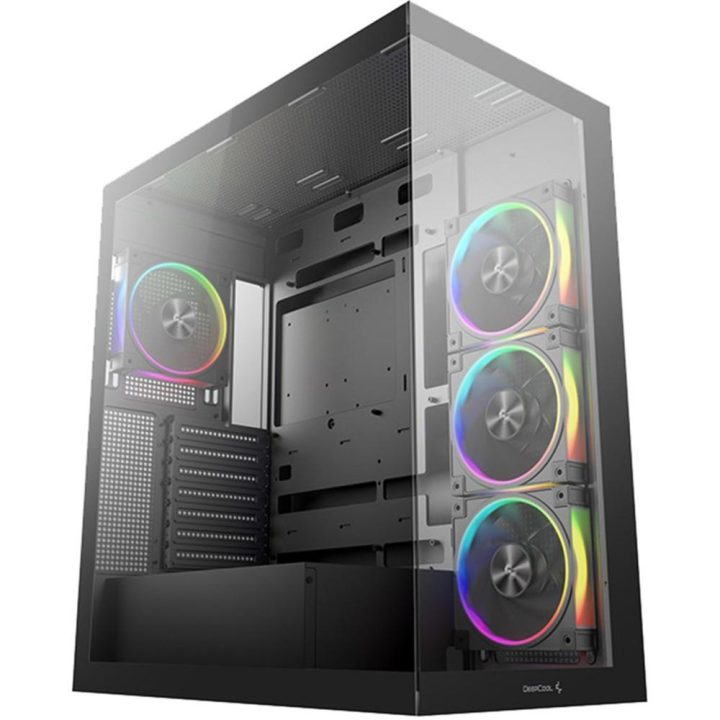 Deepcool CG580V2 Tempered Glass Black ATX Gaming PC Case…