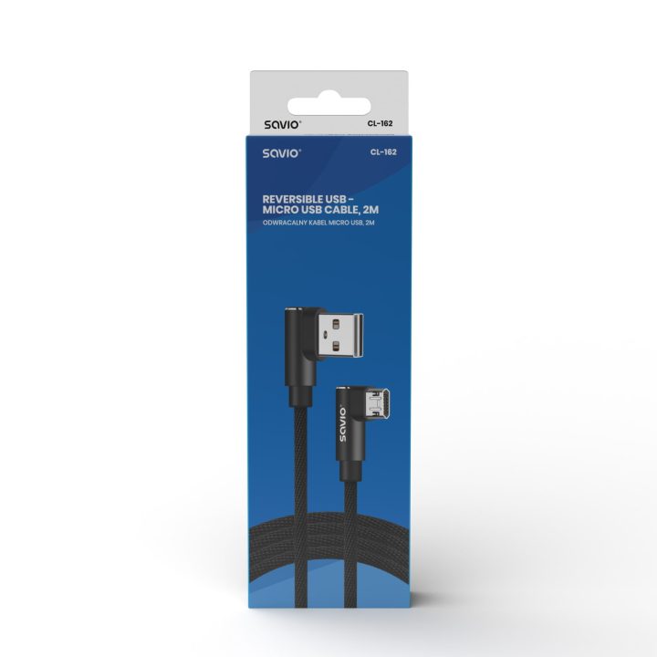 Savio Reversible USB Micro to USB-A Cable 2m CL-162
