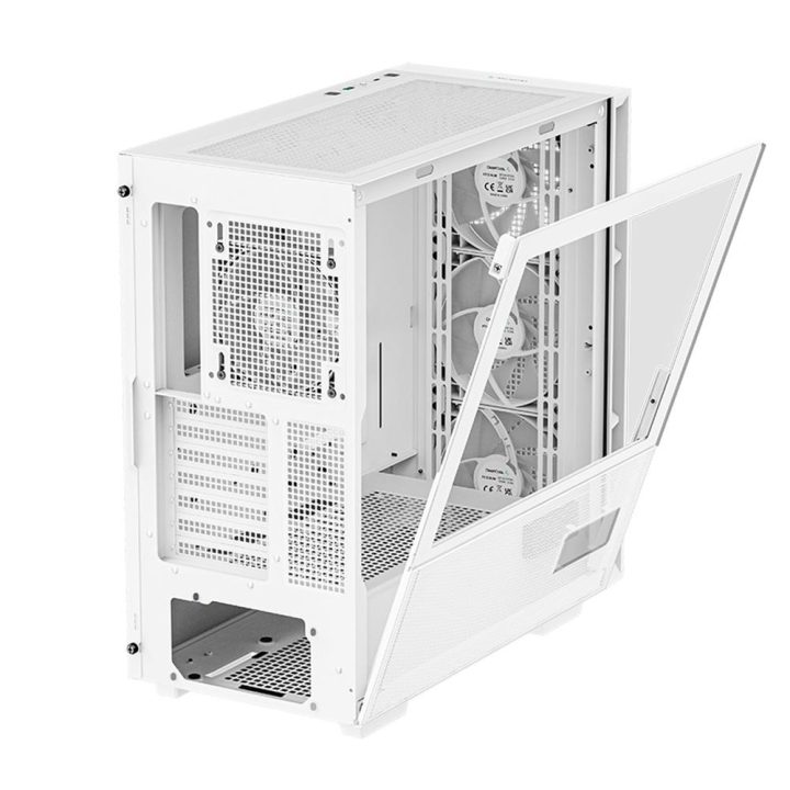 Deepcool CH560 digital m-ATX ARGB tempered glass white gaming PC case…