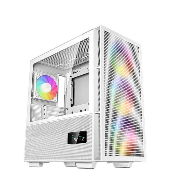 Gabinete de PC gaming Deepcool CH560 digital m-ATX ARGB vidro…