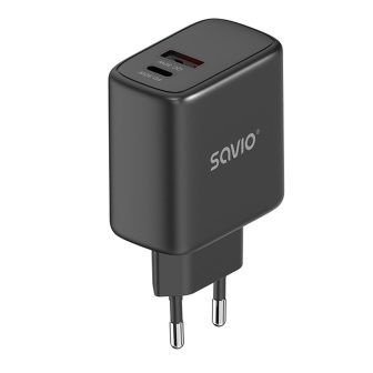 Cargador savio la-06 dual 30W USB 3.0 (SAVLA-06-B)