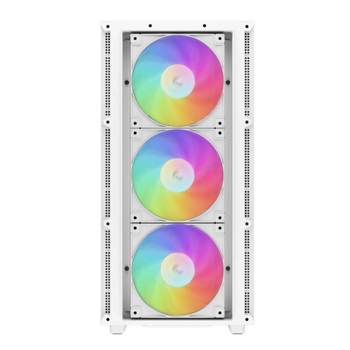 Gabinete de PC gaming Deepcool CH560 RGB e-ATX vidro temperado branco…