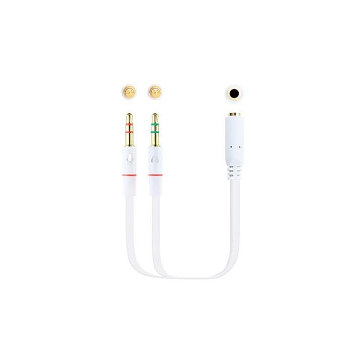Nanocable Cabo Adaptador de Áudio Jack 3.5/H de 4 Pinos para 2 Jack…