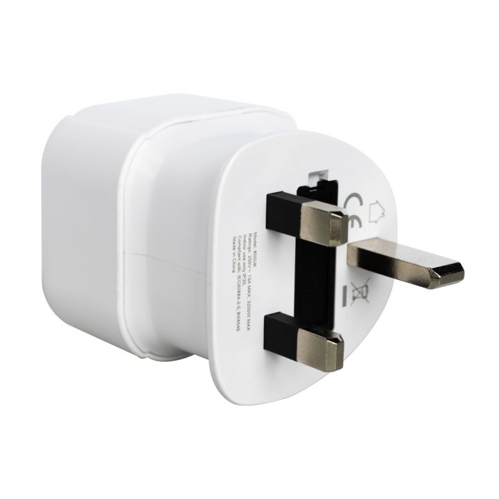 Adaptador de viagem Espanha para Reino Unido Savio AP-04 (SAVAP-04)