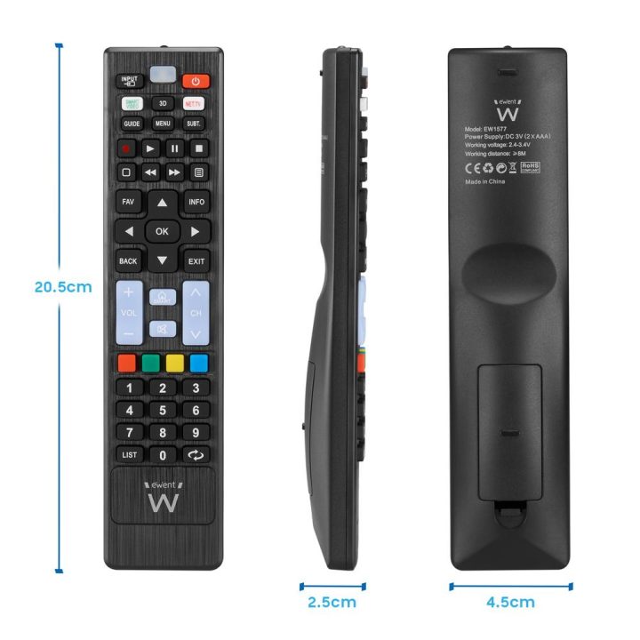 Ewent EW1577 TV Remote Control Buttons