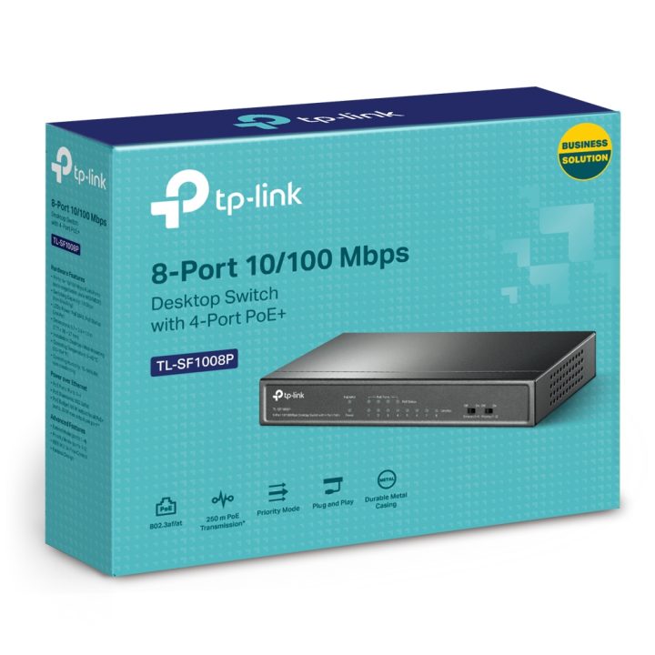 TP-Link TL-SF1008P Unmanaged Fast Ethernet (10/100) Power over…