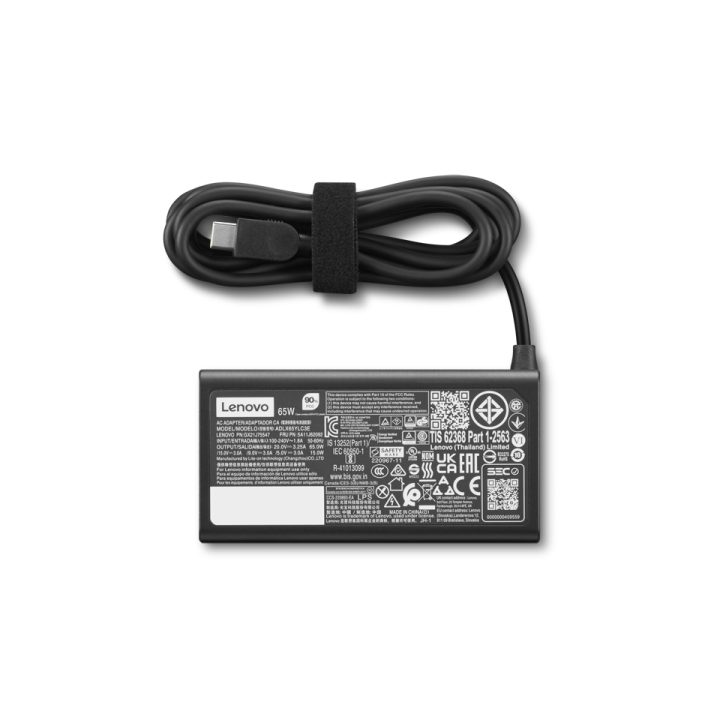Lenovo 4X21S91187 adaptador e inversor de corrente Interior 65 W Preto
