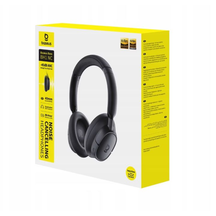 Auscultadores sem fios com cancelamento de ruído Baseus Bass BH1 NC…