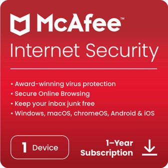 Antivirus Mcafee internet security 1 dispositivo 1 año ESD (descarga…