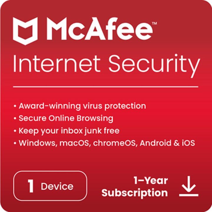 McAfee Internet Security Antivirus 1 Device 1 Year ESD (Direct…