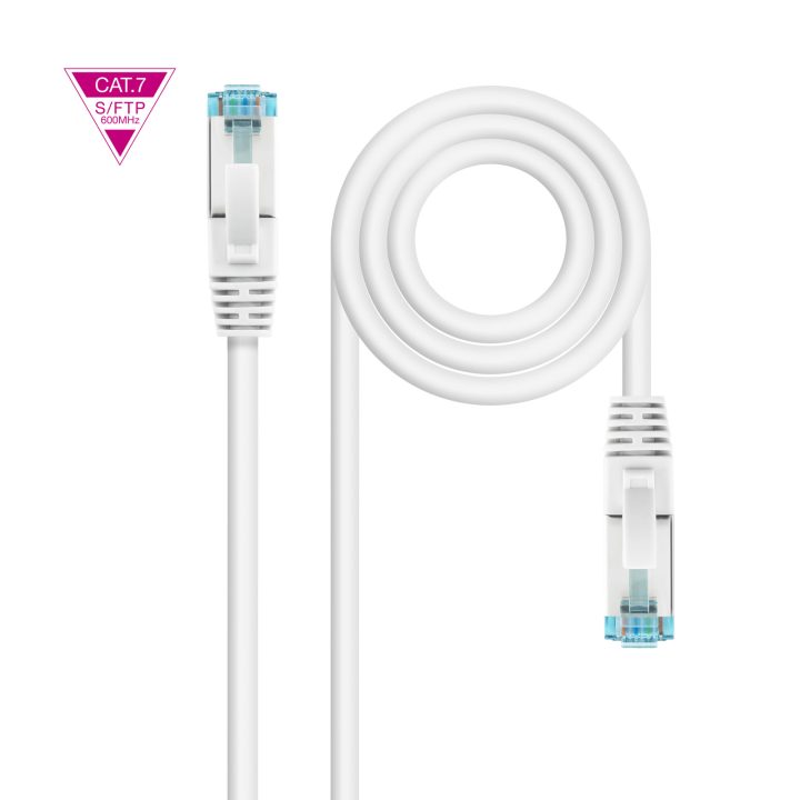 Nanocable Cat.7 Network Cable 600MHz LSZH SFTP PIMF AWG26, White, 1 m