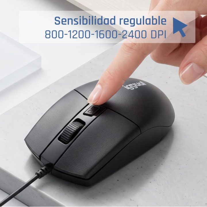 iggual COM-BUSINESS2-2400DPI Optical Mouse Black