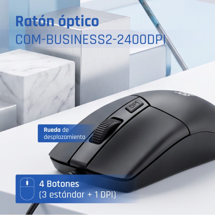 iggual COM-BUSINESS2-2400DPI Optical Mouse Black
