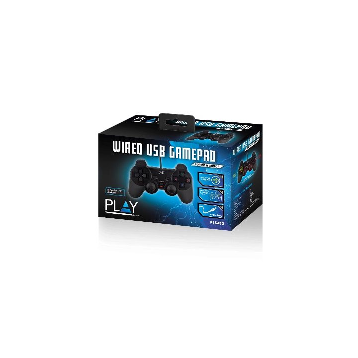 Ewent Play Preto USB 2.0 Gamepad Analógico/Digital PC