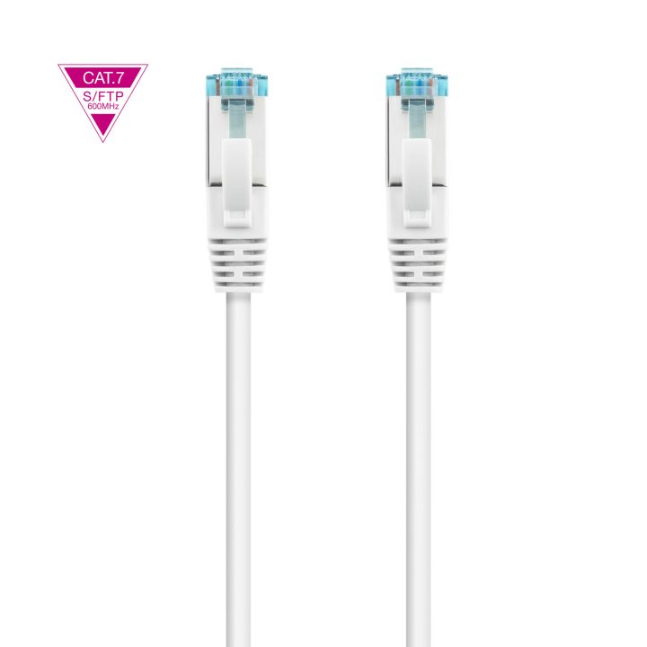 Nanocable Cat.7 Network Cable 600MHz LSZH SFTP PIMF AWG26, White, 1 m