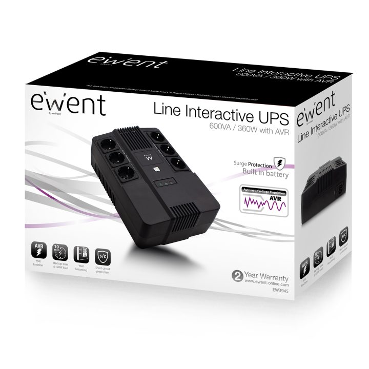 Ewent EW3945 sistema de alimentación ininterrumpida (UPS) Línea…
