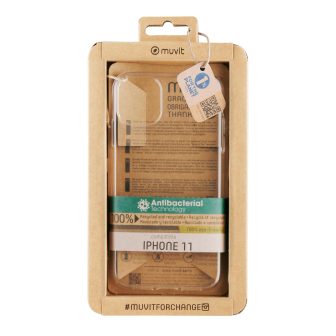 Muvit recycletek antibacterial case for Apple iPhone 11 transparent…