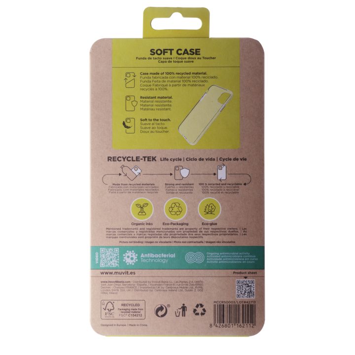 Capa Muvit recycletek antibacteriana para Apple iPhone 11…