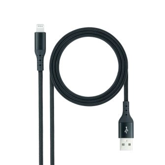 Nanocable Lightning to USB 2.0 Cable, Lightning/M - USB A/M, Black, 1…