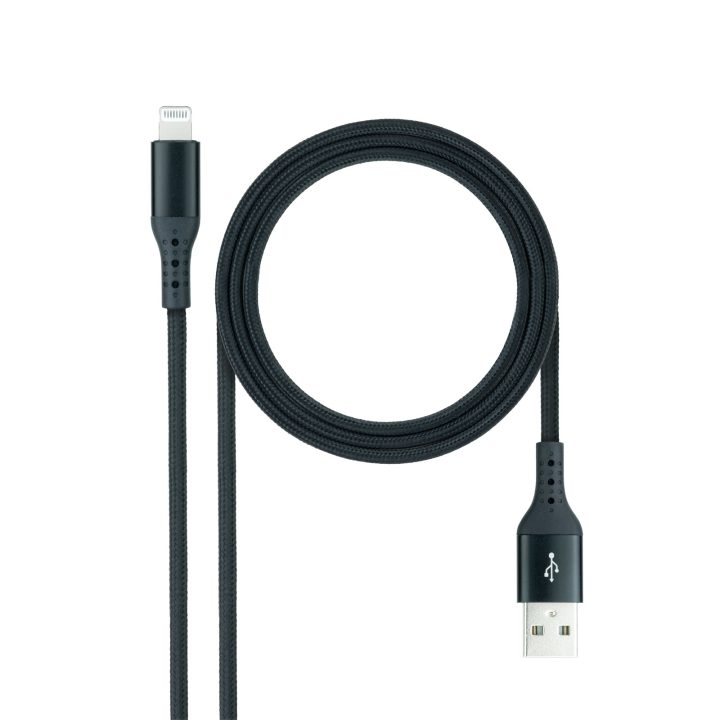 Nanocable Lightning to USB 2.0 Cable, Lightning/M - USB A/M, Black, 1…