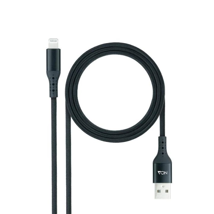 Nanocable Cabo Lightning para USB 2.0, Lightning/M -USB A/M, Preto, 1…