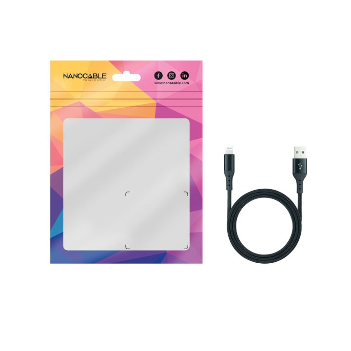 Nanocable Cable Lightning a USB 2.0, Lightning/M -USB A/M, Negro, 1 m