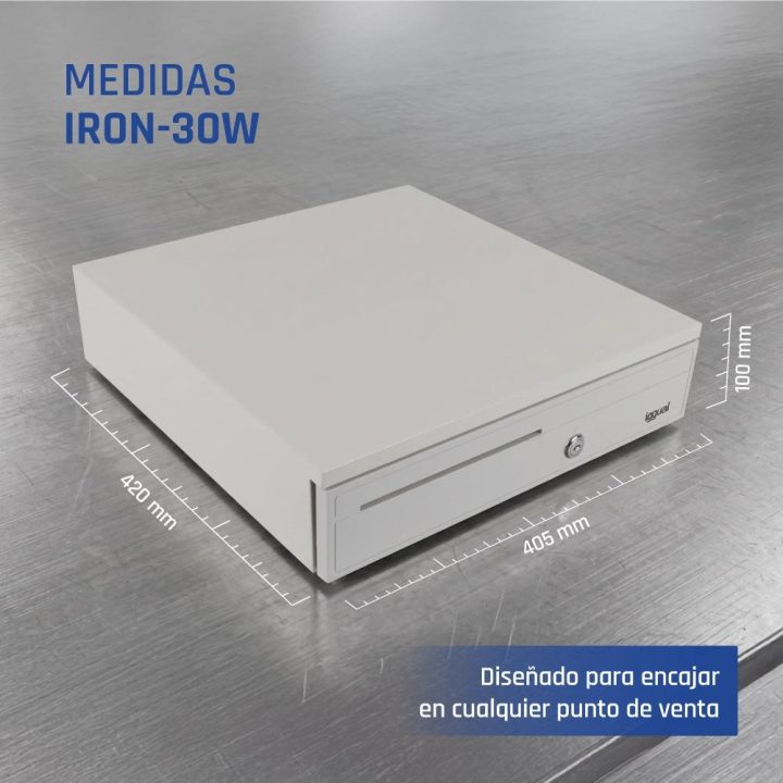 iggual Gaveta de moedas IRON-30W 42cm 5+5 branco