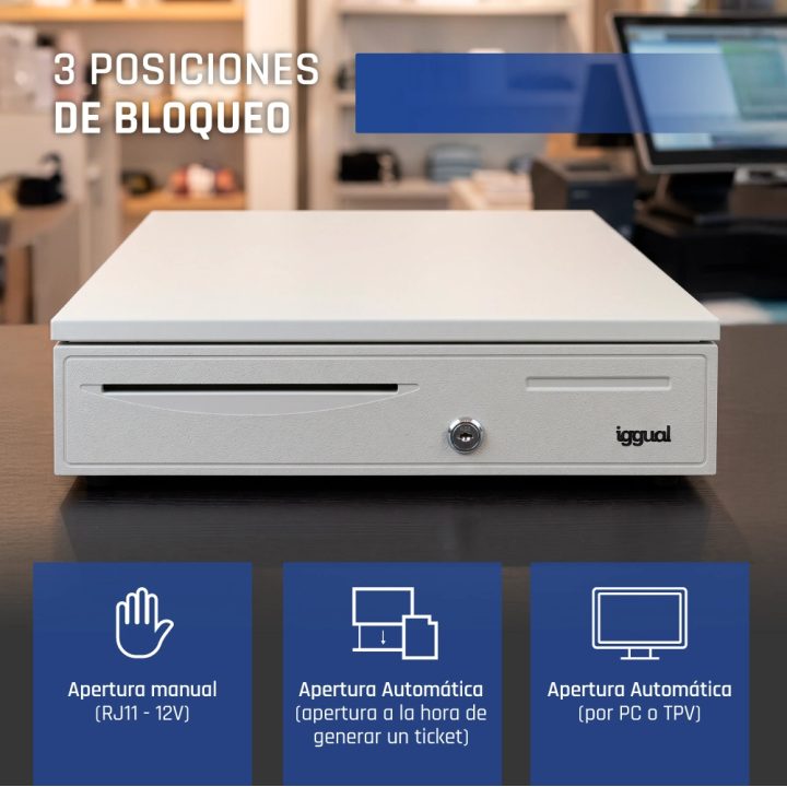 iggual IRON-30W Cash Drawer 42cm 5+5 White