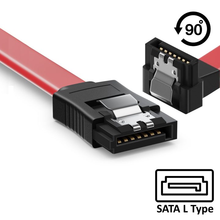 Ewent EC1514 SATA Cable 0.5 m SATA 7-pin Black, Red