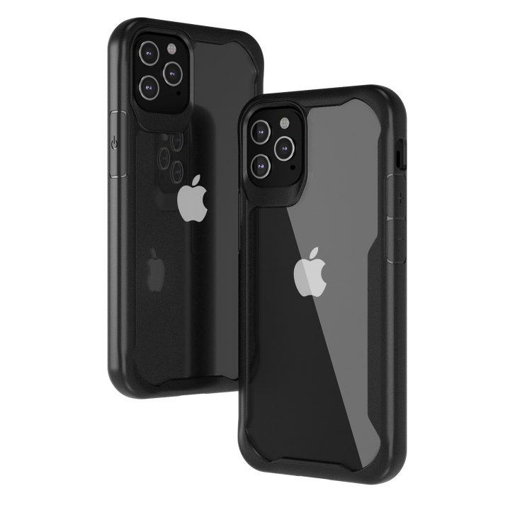 Muvit shockproof 2m case for Apple iPhone 12-12 pro clear-black…