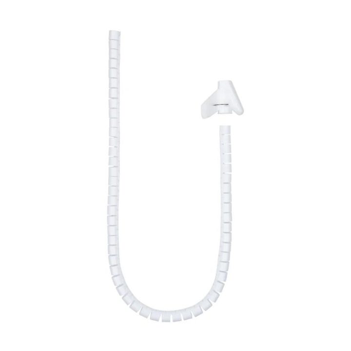 Nanocable Organizador de Cables Flexible 25 mm, Blanco, 1 m