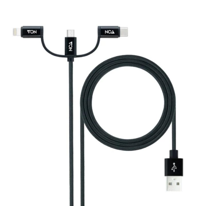Nanocable Cable USB 3 en 1 Carga/Datos USB-A a USB-C/Micro…
