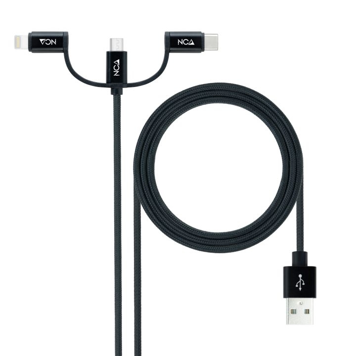 Nanocable 3-in-1 USB Cable Charging/Data USB-A to USB-C/Micro…