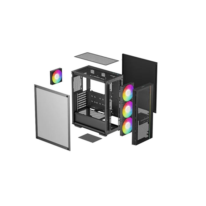 Deepcool MATREXX55 Mesh V4 ATX Tempered Glass Black Gaming PC Case…