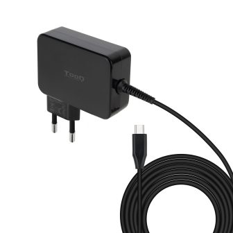 TooQ GAN USB-C PD3.0 90W Laptop Charger, Black