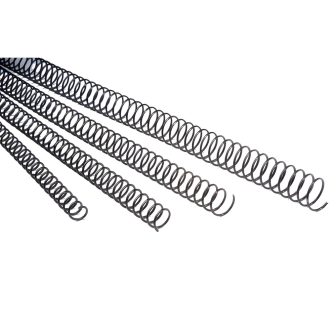 Pack 100 espirais metálicas 14 mm. preto Fellowes 5110501