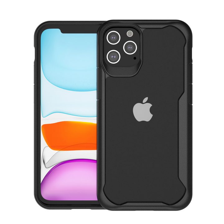 Muvit shockproof 2m case for Apple iPhone 12-12 pro clear-black…
